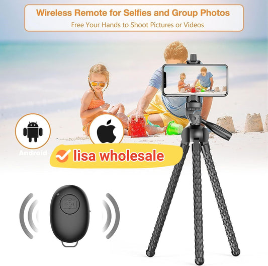 Flexible Phone Tripod Selfie Stick, Octopus Camera Tripod Travel Tripod Flexible Legs For Android Camera Stick Video Recording Vlog