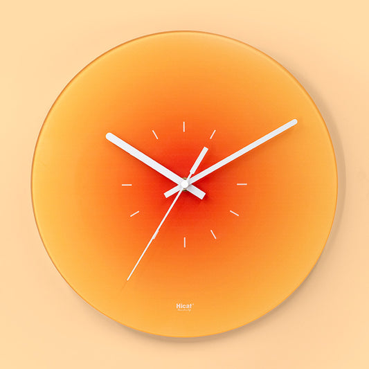Sunset Wall Clock Internet Celebrity Light Luxury Living Room Idea
