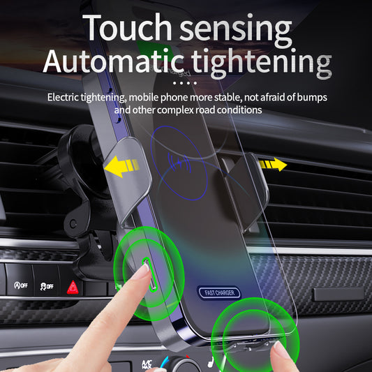 Wireless Car Charger 15W Fast Charging Auto Clamping Car Charger Phone Mount Phone Holder Fit