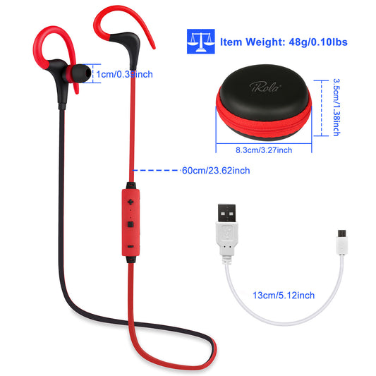 Wireless Headsets V4.1 Sport In Ear Stereo Headphones Sweatproof Noise Canceling Earphones