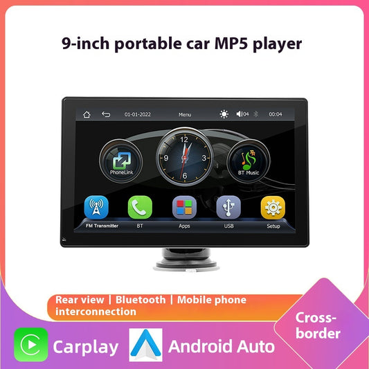 Cross-border 9-inch Portable Carplay Central Control Large Screen Vehicle Navigation WiFi Internet Access Car Bluetooth Radio
