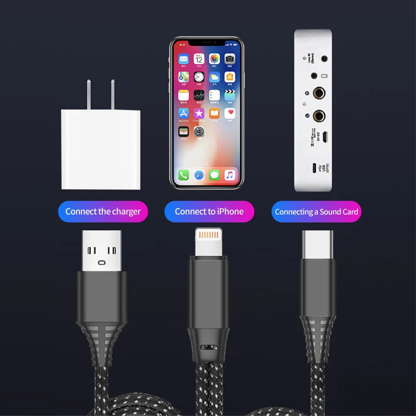 Broadcast Cable Is Suitable For Android USB-A, Type-C