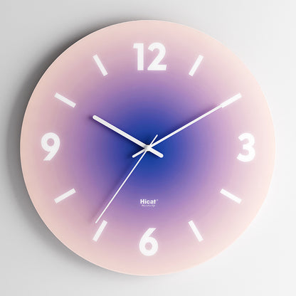 Sunset Wall Clock Internet Celebrity Light Luxury Living Room Idea