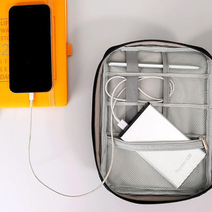 Travel Electronic Accessories Storage Box For Flash Drives, Memory Cards, Tablets, And Chargers