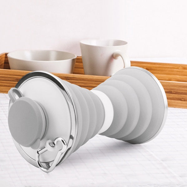 500ML Silicone Water Bottle Cup Foldable Leak Proof Portable Sports Travel Water Bottles For Outdoor Travel