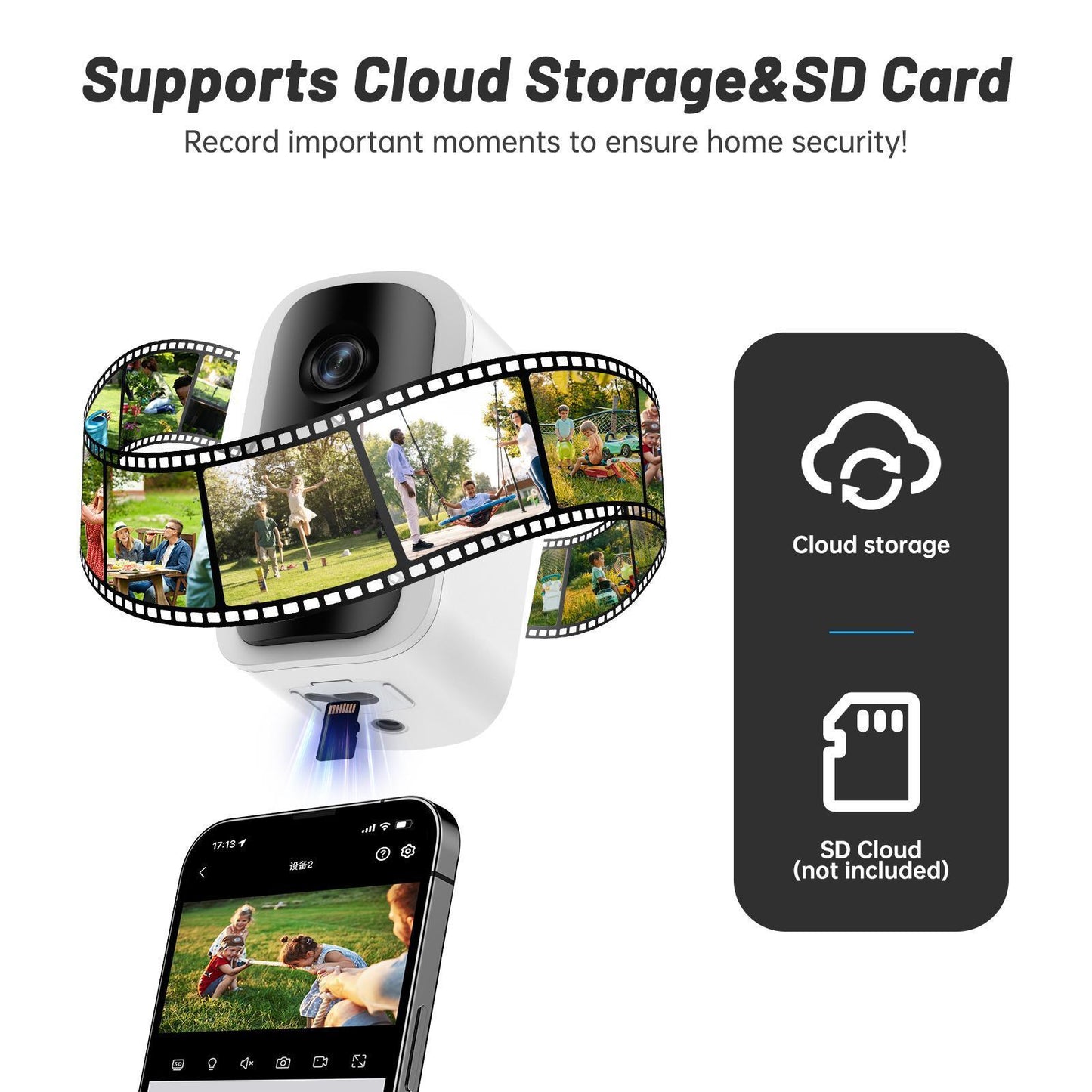 Hot Sale Low Power Wireless Solar Panel Network Camera Rechargeable Battery Outdoor Security