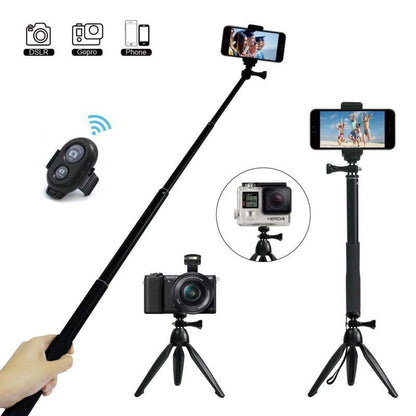 Compatible with Apple, Mobile Phone Live Tripod Bluetooth Selfie Stick