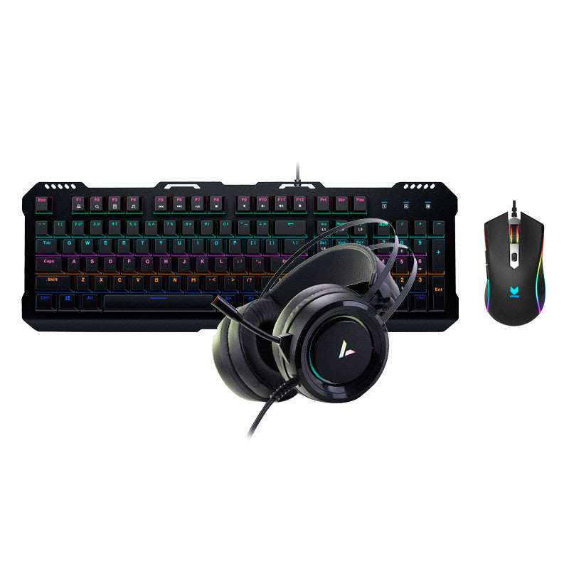 Gaming Keyboard And Mouse Three-piece Set, Mechanical Game, Internet Cafe, Internet Cafe
