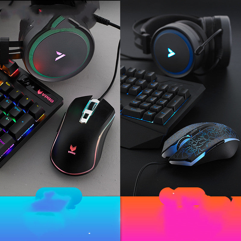 Gaming Keyboard And Mouse Three-piece Set, Mechanical Game, Internet Cafe, Internet Cafe