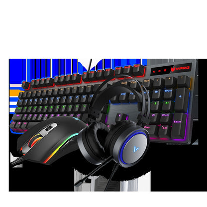 Gaming Keyboard And Mouse Three-piece Set, Mechanical Game, Internet Cafe, Internet Cafe