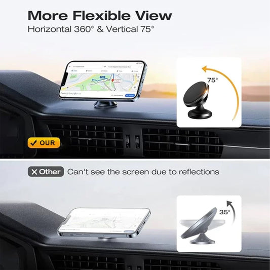 Rayhong Car Stand New Magnetic Folding Mobile Phone Stand For Rotating Dashboard Navigation For Cars