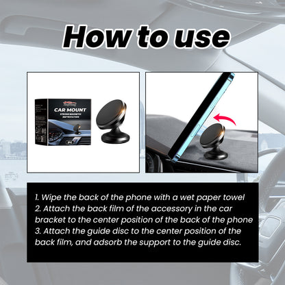 Rayhong Car Stand New Magnetic Folding Mobile Phone Stand For Rotating Dashboard Navigation For Cars