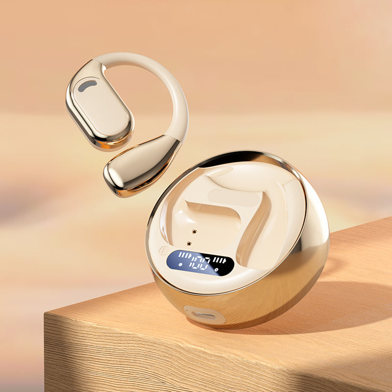 Fall Open - Ear Wireless Earphone, Lightweight Earphone With Charging Case, Noice Cancelling Bluetooth - CompatibleStereo Earbuds For Sports, Gaming, Calling, Busines