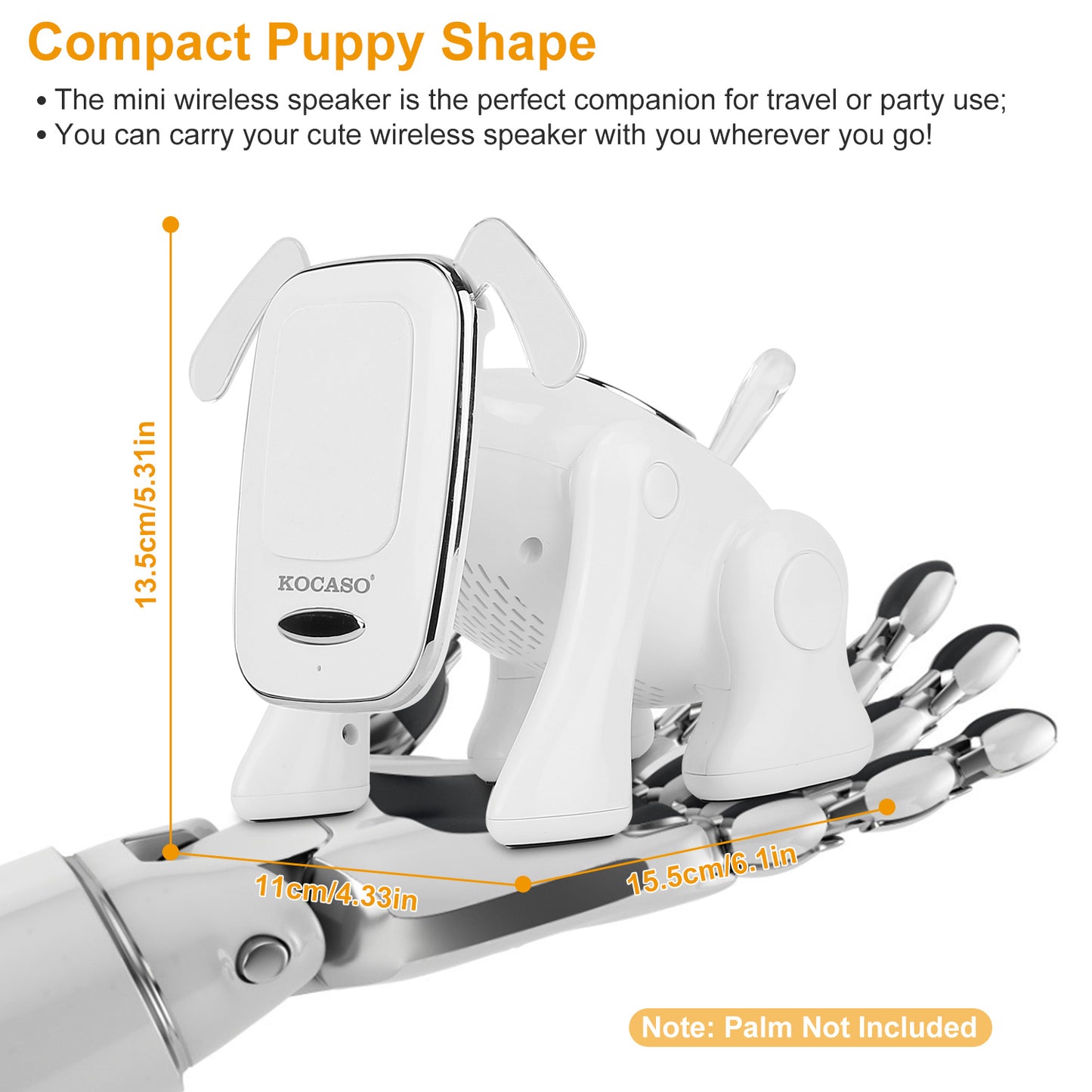 Puppy Dog Wireless Speaker Portable Mini Music Player Stereo Cute Animal Speaker With Built-In Mic FM Radio