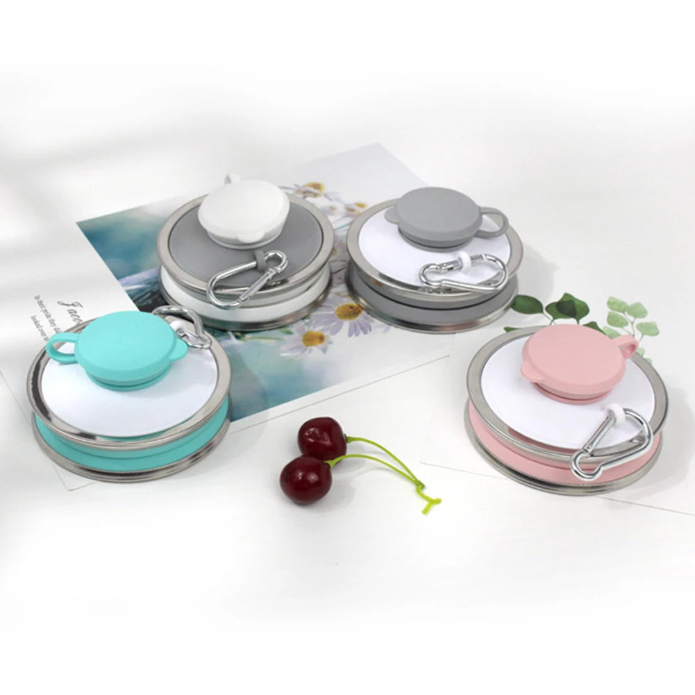 500ML Silicone Water Bottle Cup Foldable Leak Proof Portable Sports Travel Water Bottles For Outdoor Travel