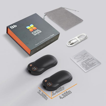 10000 MAh Portable Charger 2 In 1 Magnetic Hand Warmer Compact Design Christmas Gift Compatible With Smartphones And Tablets