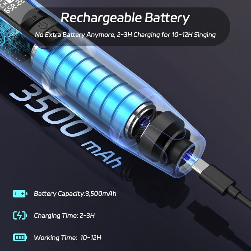 JYX U60 Wireless Microphone & Dual Dynamic Microphone & Professional UHF Metal Mic For Karaoke Singing