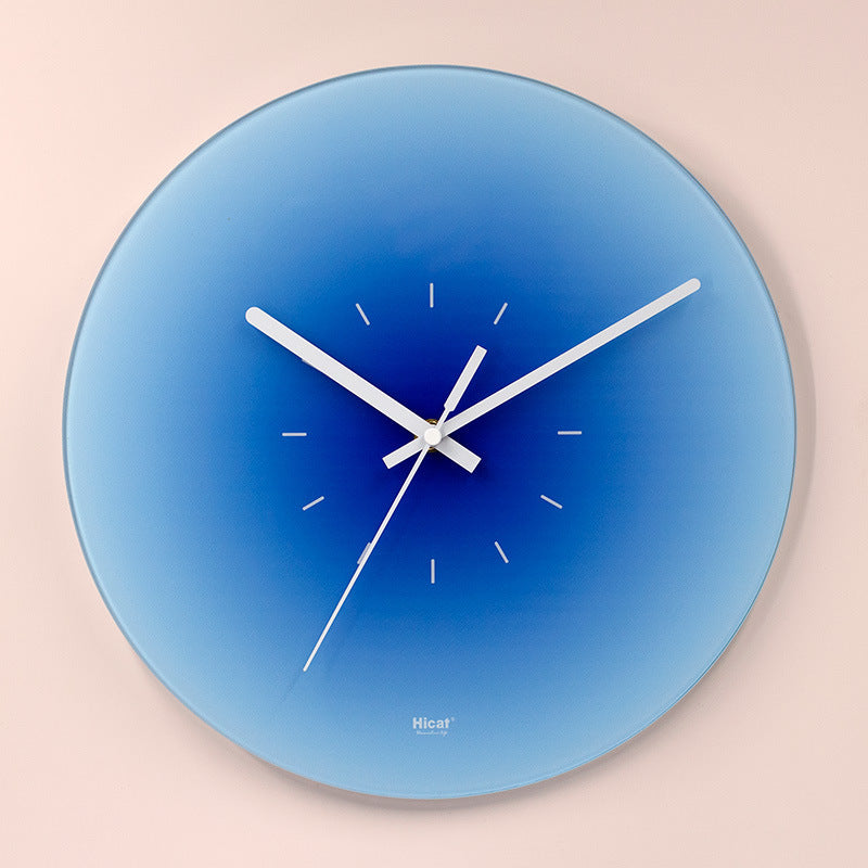 Sunset Wall Clock Internet Celebrity Light Luxury Living Room Idea