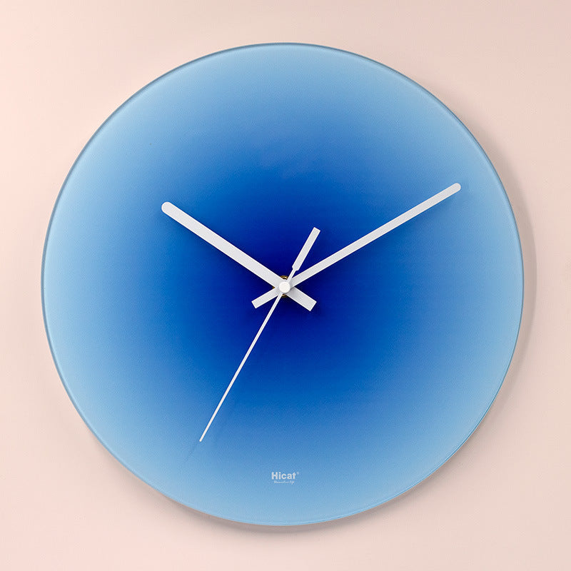 Sunset Wall Clock Internet Celebrity Light Luxury Living Room Idea