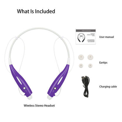 Wireless Stereo Headsets Sport Neckband Headphones In-ear Magnetic IPX4 Waterproof Earbuds