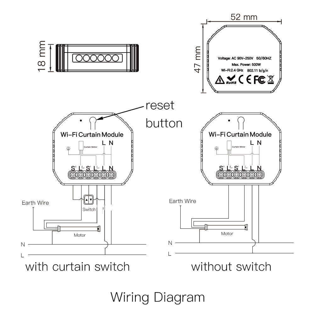 Remote Timing Control Of Smart Wifi Curtain On-off Device