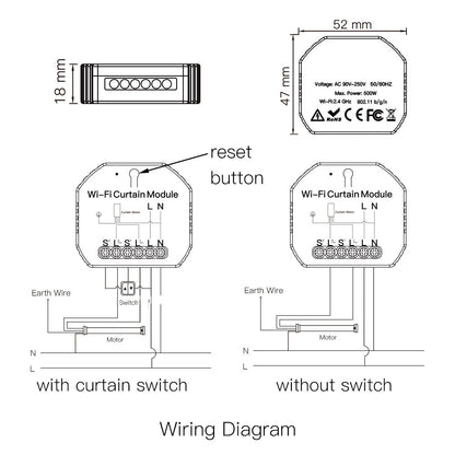 Remote Timing Control Of Smart Wifi Curtain On-off Device