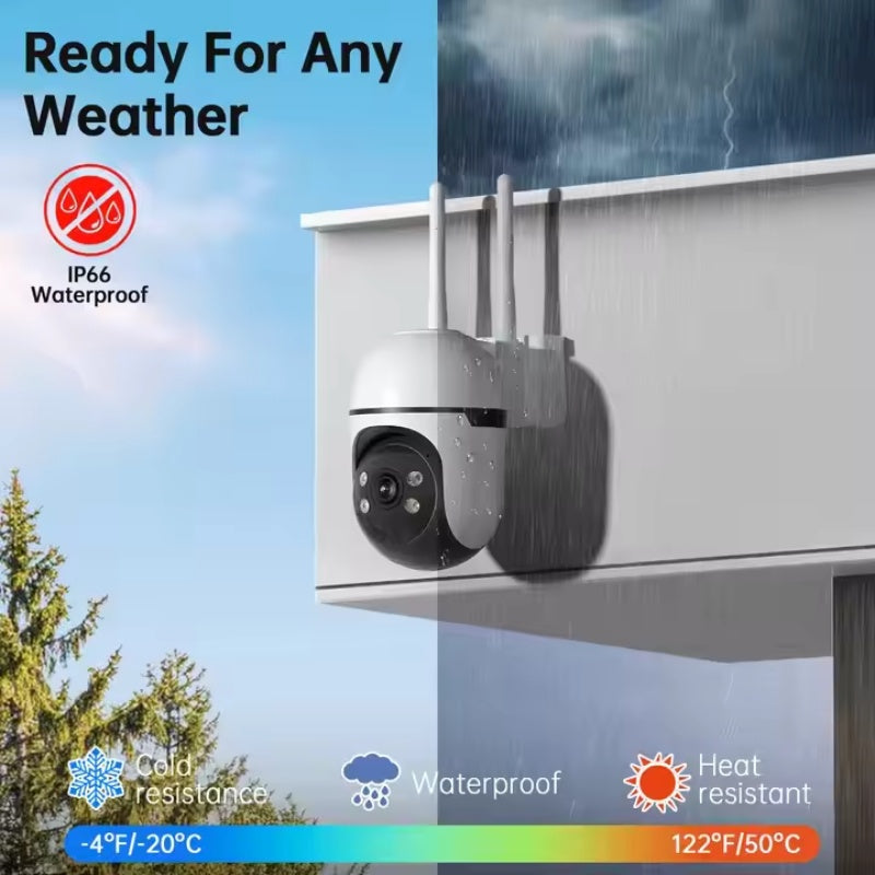 WESECUU 3MP PTZ Mini Wifi CCTV Camera