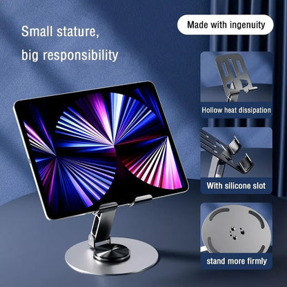 1PCS 360 Degree Adjustable Swivel Anti Slip Metal Phone Holder For Android Tablet