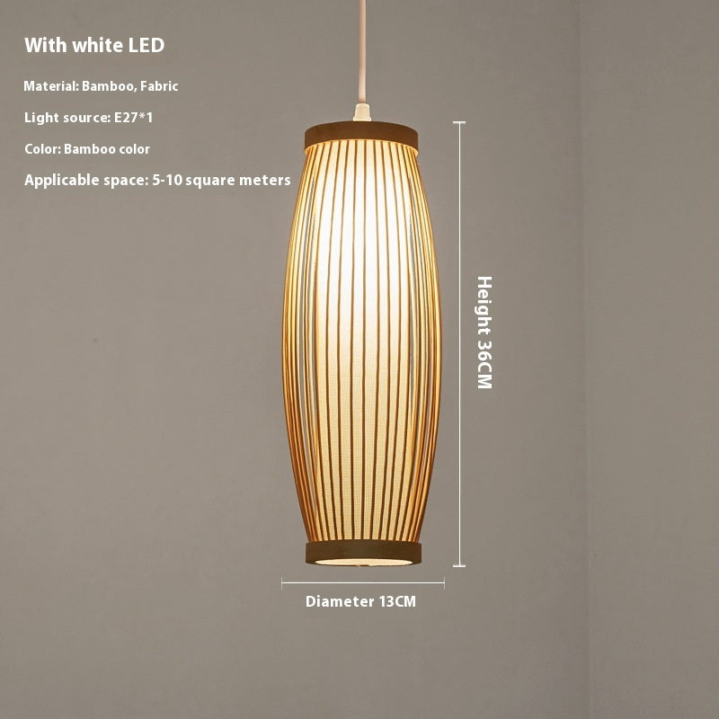 Internet Celebrity Bamboo Woven Dining Room Lantern Bamboo Artwork Chandelier