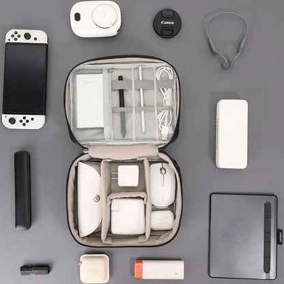 Travel Electronic Accessories Storage Box For Flash Drives, Memory Cards, Tablets, And Chargers