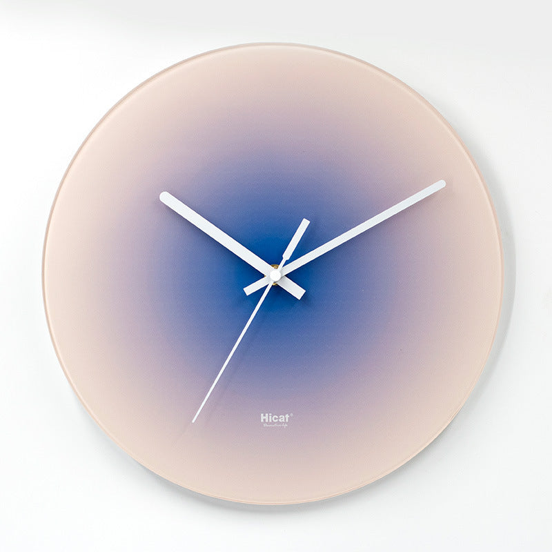 Sunset Wall Clock Internet Celebrity Light Luxury Living Room Idea