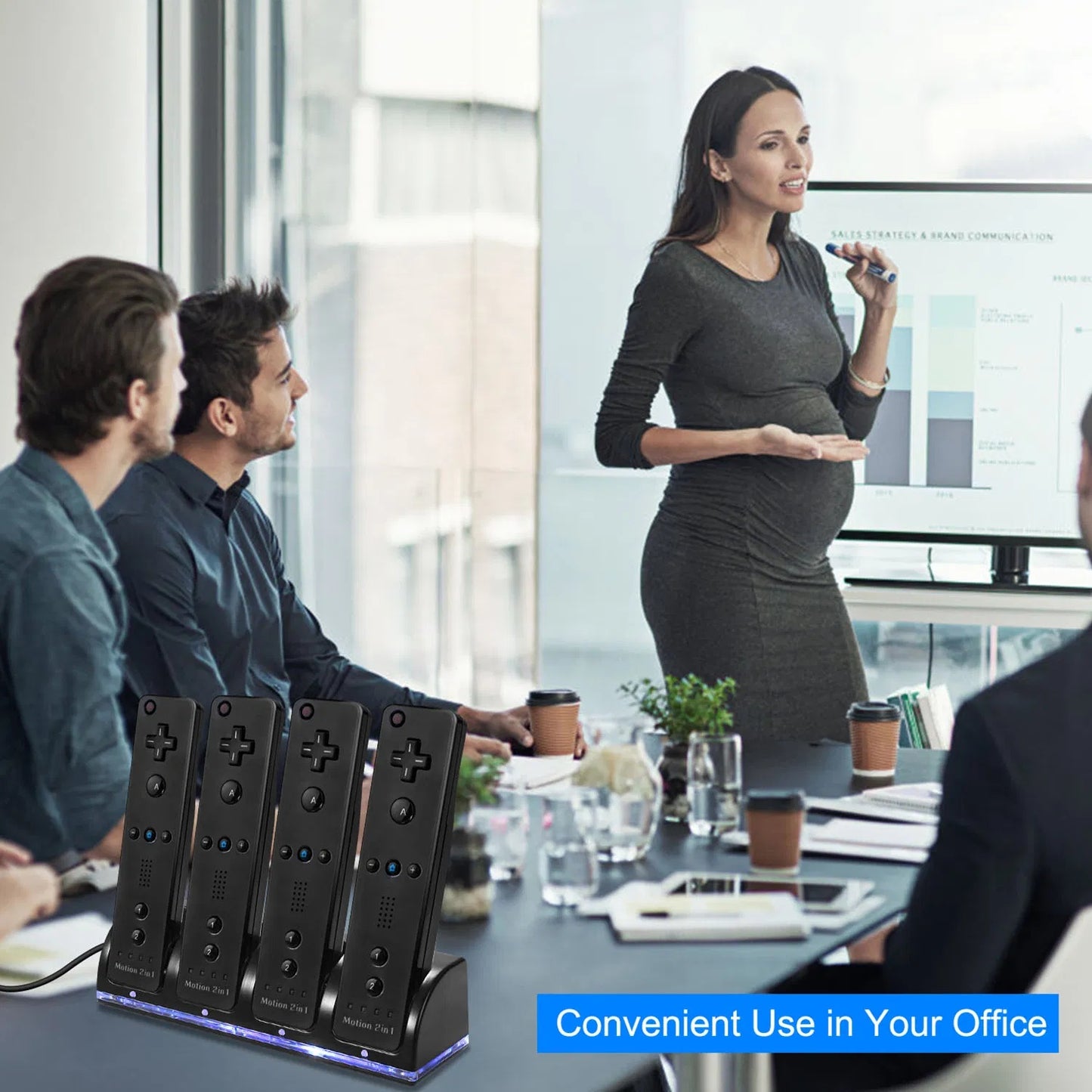 4 Remotes Charging Dock Game Controller Charger 2800mAh Rechargeable Battery Charging Stations W LED Indicator For Wii Nintendo