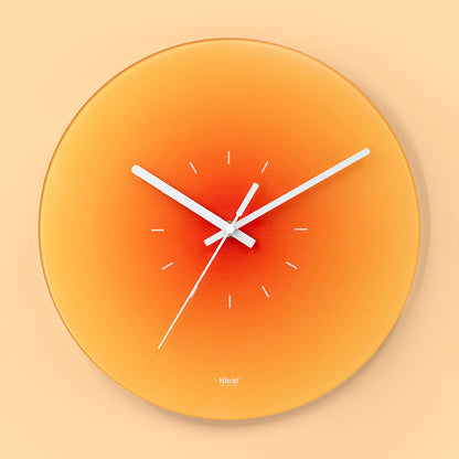 Sunset Wall Clock Internet Celebrity Light Luxury Living Room Idea