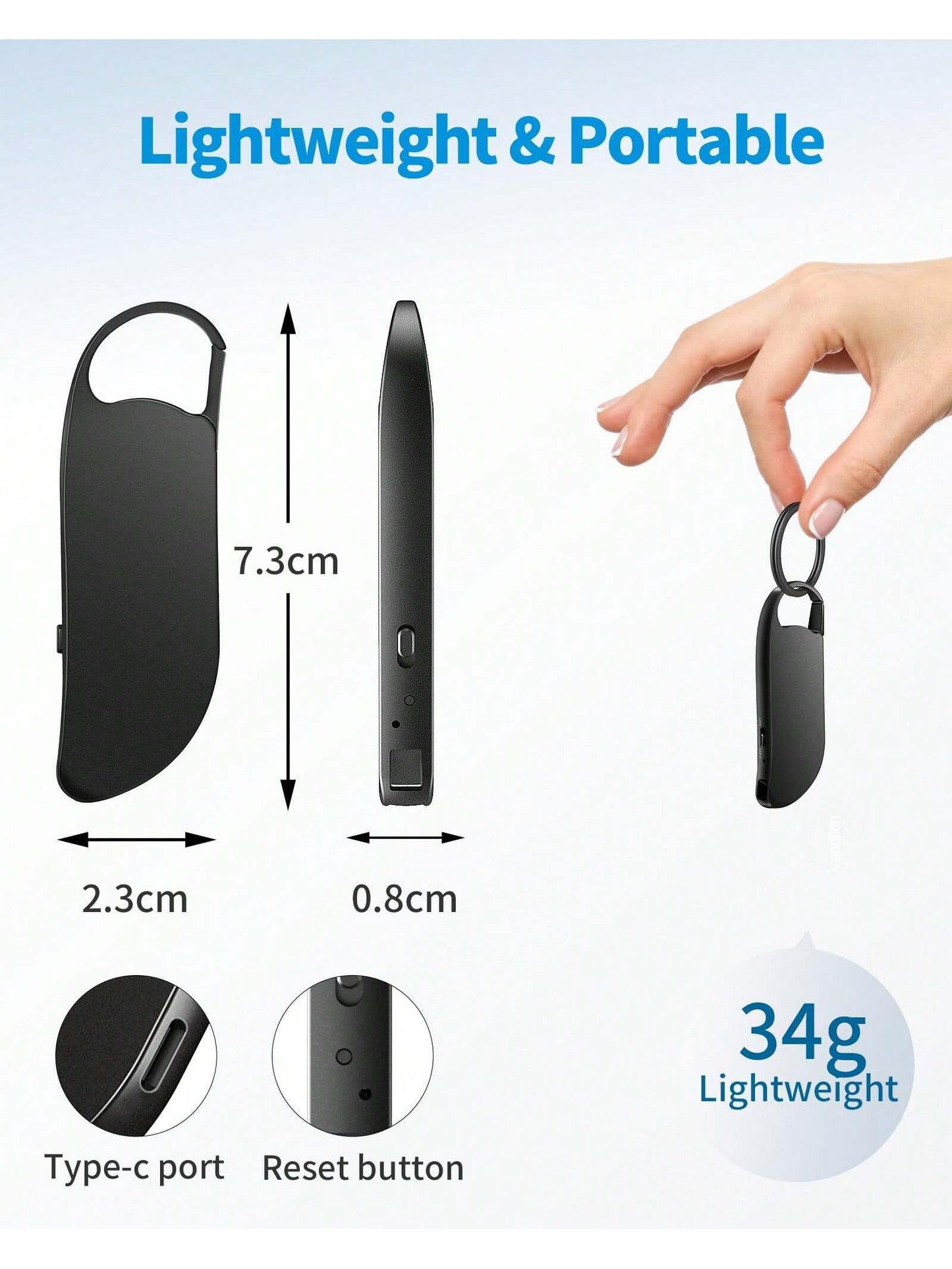 64GB Digital Voice Recorder, USB C Interface, Voice Activation And Noise Reduction