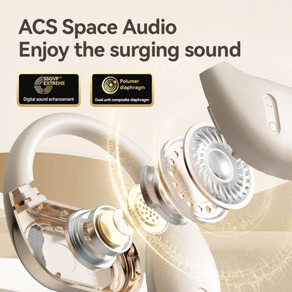 Fall Open - Ear Wireless Earphone, Lightweight Earphone With Charging Case, Noice Cancelling Bluetooth - CompatibleStereo Earbuds For Sports, Gaming, Calling, Busines