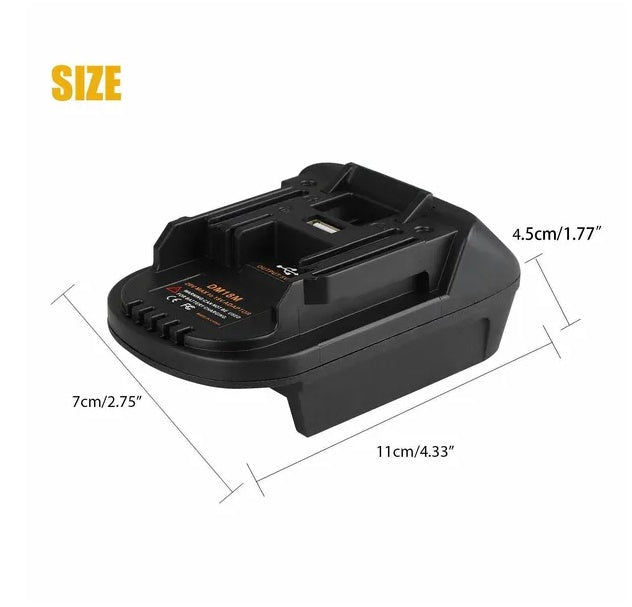 USB Battery Adapter Converter For 20V  Milwaukee M18 Convert To 18V