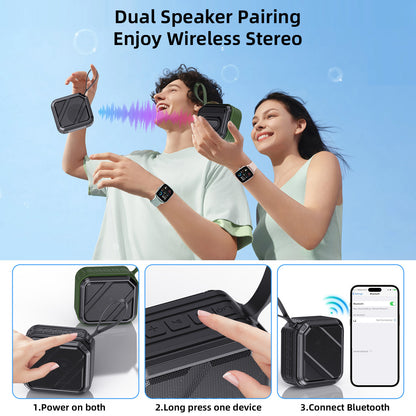 JYX L2 Portable Bluetooth Speaker & 12H Playtime & Bluetooth 5.3 & Loud Stereo Sound