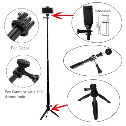 Compatible with Apple, Mobile Phone Live Tripod Bluetooth Selfie Stick