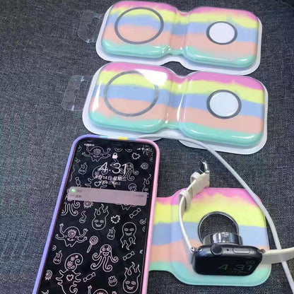 LFX-163 Three-in-one Two-item Foldable Wireless Charger Electrical Appliance Suitable For Mobile Phone Watch Wireless Charger