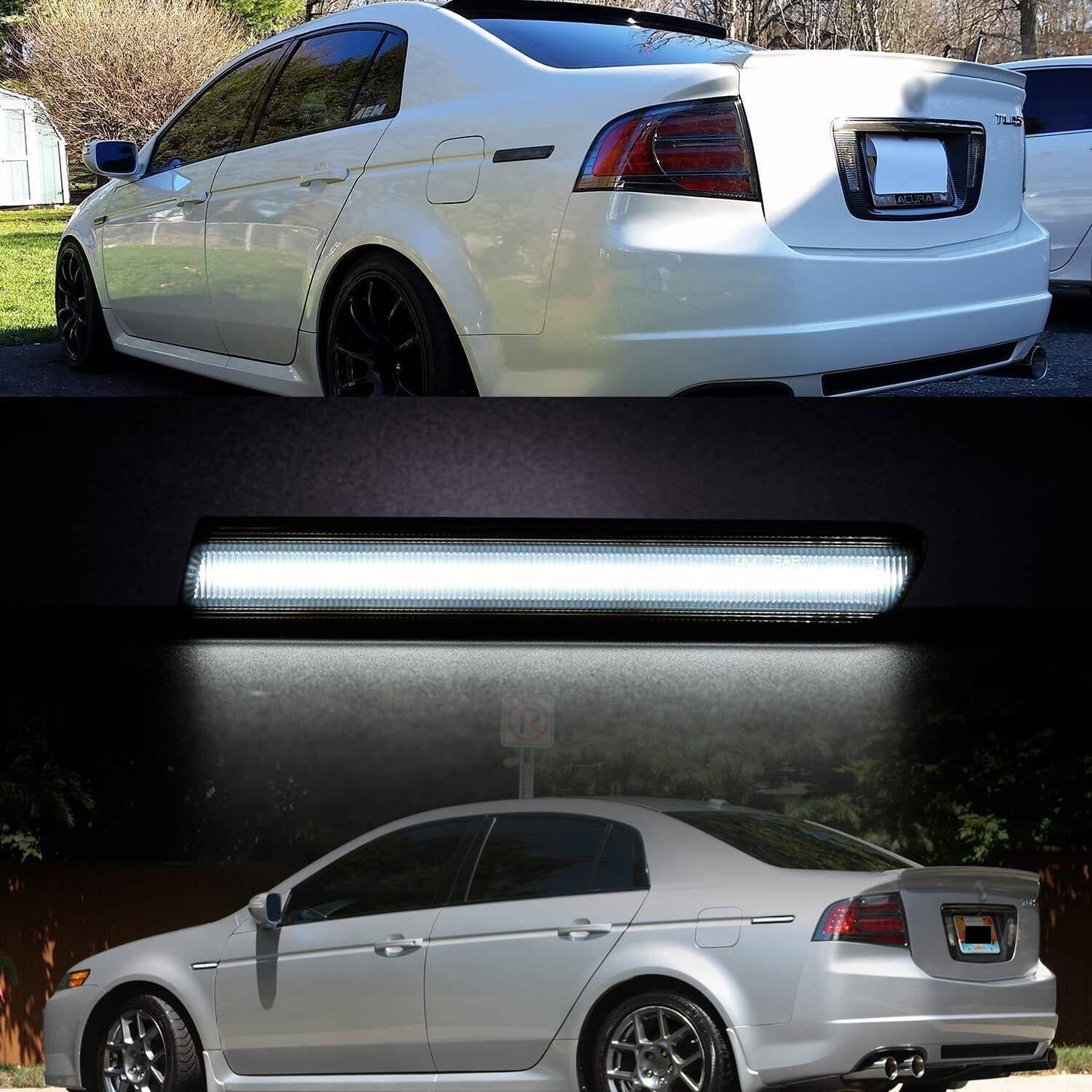 Black Lens LED Front Rear Fender Side Marker Lights For 2004-2008 Acura TL Base