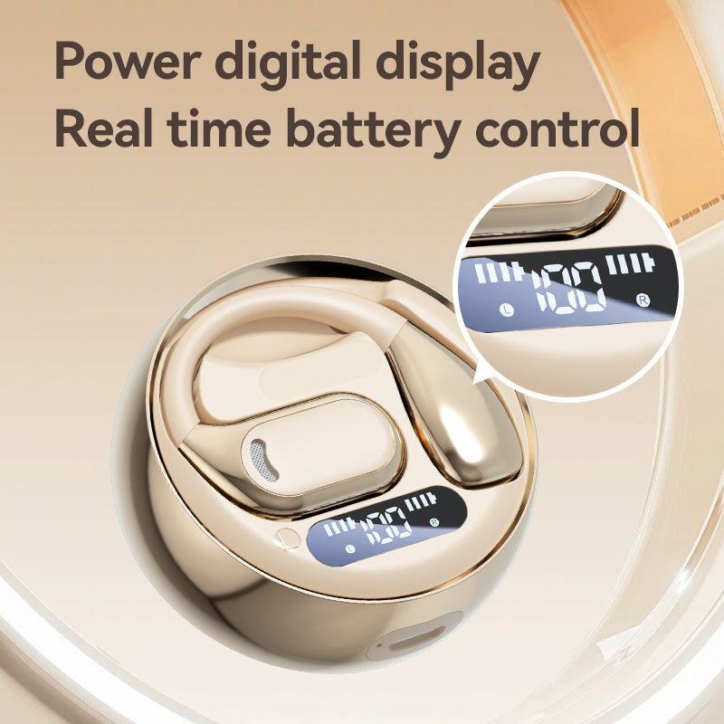 Fall Open - Ear Wireless Earphone, Lightweight Earphone With Charging Case, Noice Cancelling Bluetooth - CompatibleStereo Earbuds For Sports, Gaming, Calling, Busines