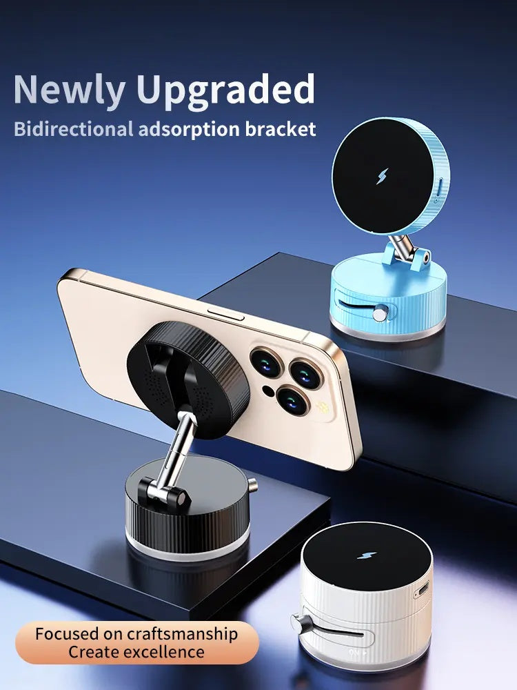 Vacuum Magnetic Phone Holder, Foldable And Retractable