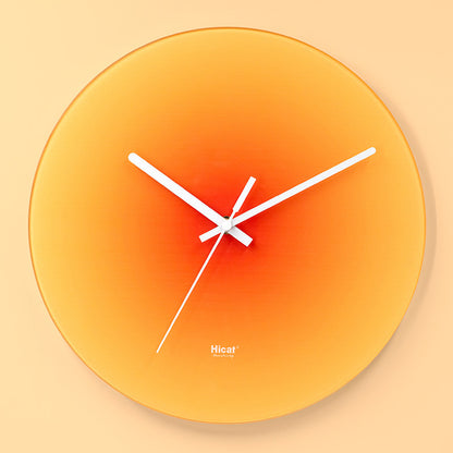 Sunset Wall Clock Internet Celebrity Light Luxury Living Room Idea
