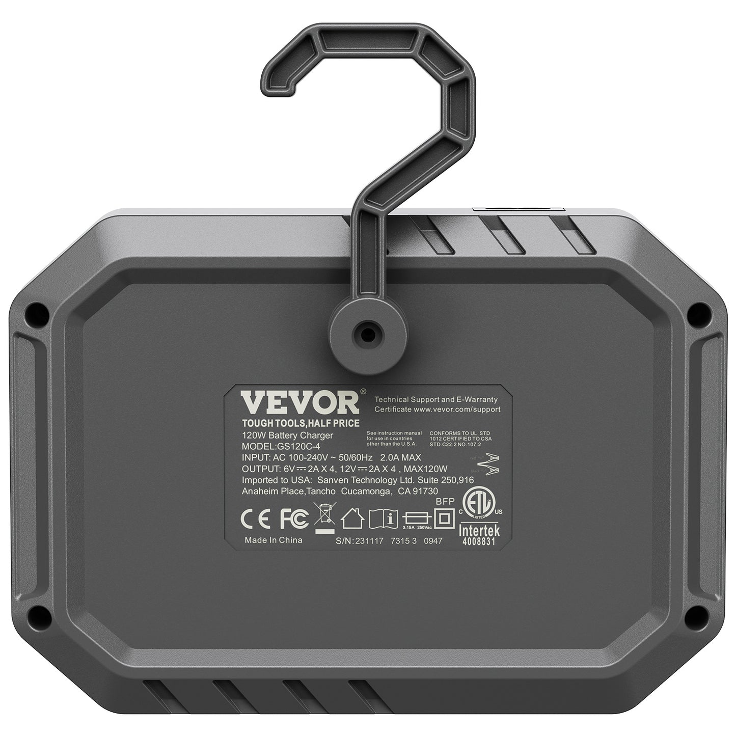 VEVOR Smart Battery Charger, 8-Amp, LiFePO4 Lead-Acid Car Battery Charger, Fully-Automatic Charger