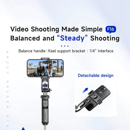 Selfie Stick Travel Tripod With Remote Control And Phone Holder, Retractable Selfie Stick For IPhone