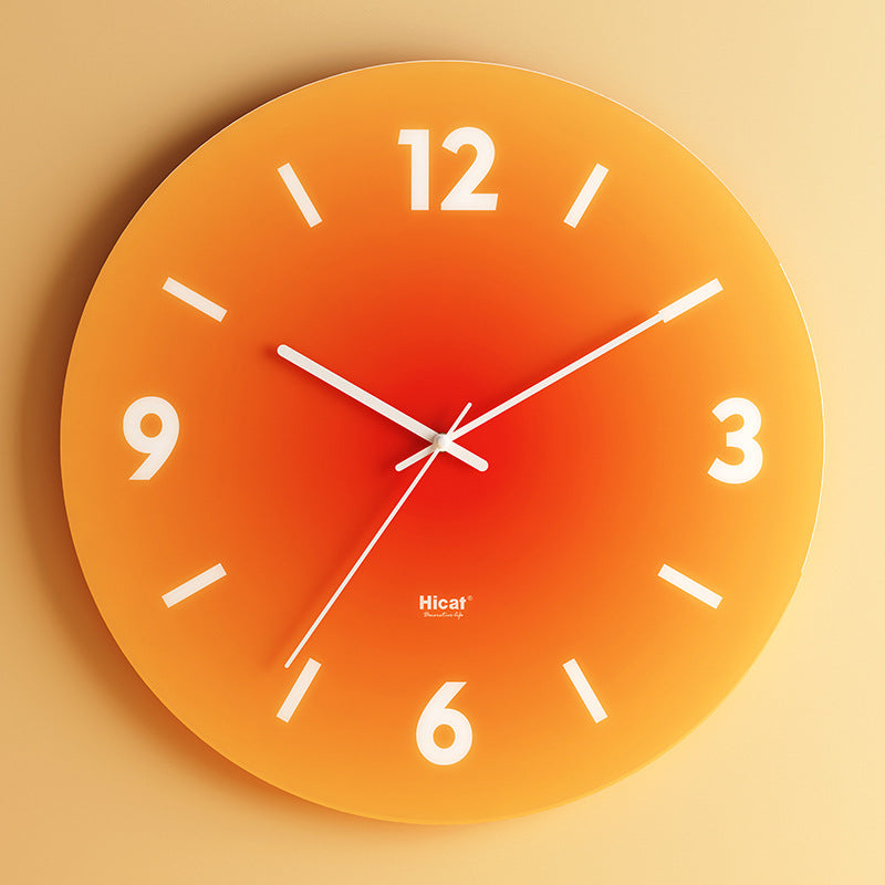 Sunset Wall Clock Internet Celebrity Light Luxury Living Room Idea