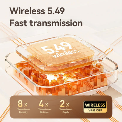 Fall Open - Ear Wireless Earphone, Lightweight Earphone With Charging Case, Noice Cancelling Bluetooth - CompatibleStereo Earbuds For Sports, Gaming, Calling, Busines