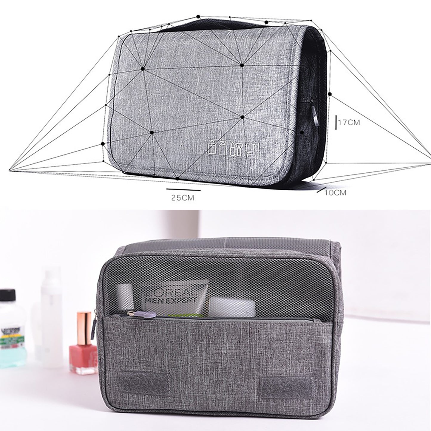 Travel Hanging Toiletry Bag Travel Kit Shaving Bag Waterproof Large Makeup Bag  Carry-on Travel Accessories