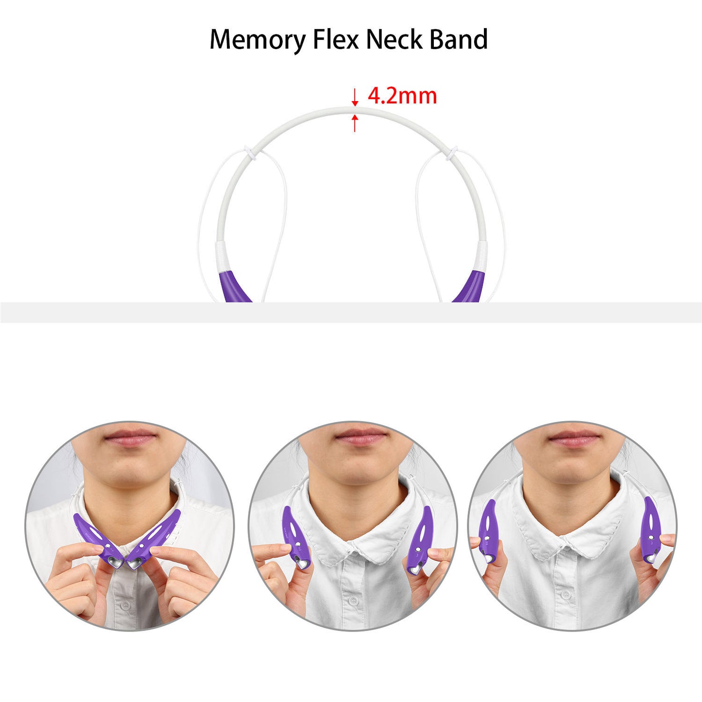 Wireless Stereo Headsets Sport Neckband Headphones In-ear Magnetic IPX4 Waterproof Earbuds