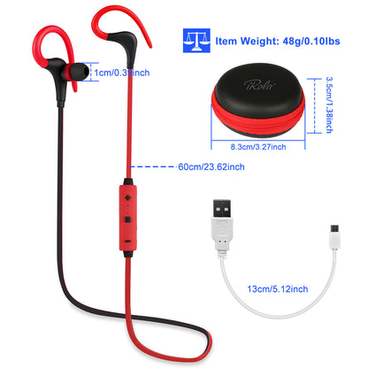 Wireless Headsets V4.1 Sport In Ear Stereo Headphones Sweatproof Noise Canceling Earphones